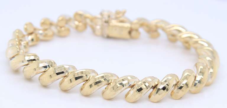 Divine Yellow Gold Diamond Cut San Marco Bracelet