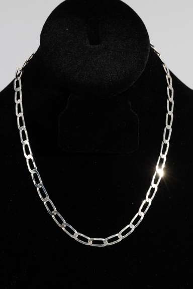 .925 Sterling Silver 5.7mm Diamond Cut Paperclip Chain 18 Inches