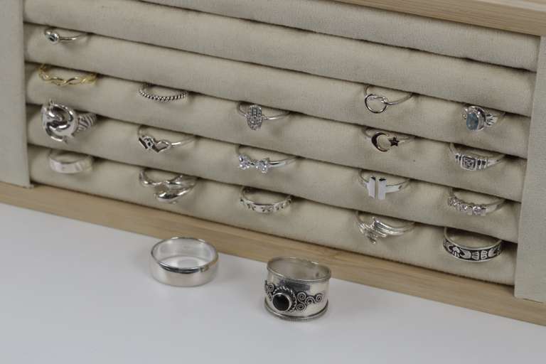 Sterling Silver Curated Ring Assortment Various Sizes & Styles (20 Ring Lot)