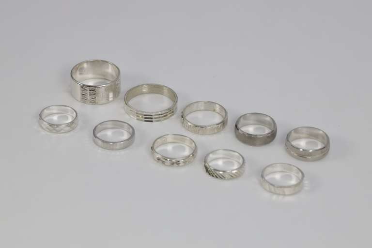 .925 Sterling Silver Plain Band Ring Lot 83 Rings of Various Sizes and Styles