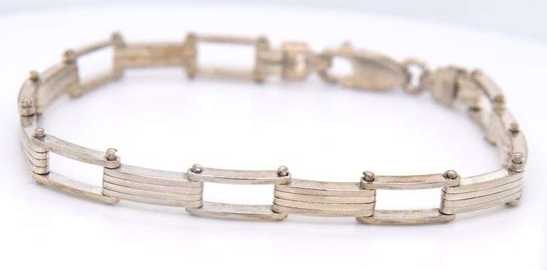 Vintage 925 Sterling Silver Fancy Link Bracelet