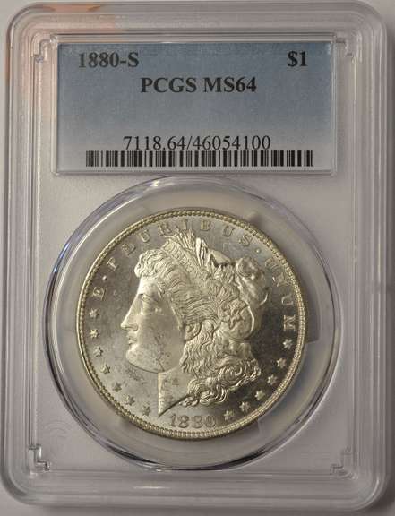 1880-S Morgan Silver Dollar NGC MS64