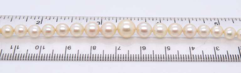 Vintage Graduated Pearl Strand Necklace