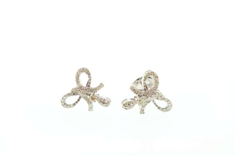 14kt Gold Plated Sterling Silver & Diamond Earrings