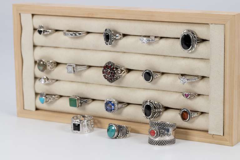 .925 Sterling Silver Curated 20 Ring Lot Various Sizes & Styles