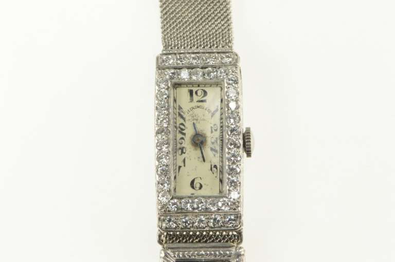 1.50 Ctw Art Deco J.E. Caldwell & Co. Diamond Women's Watch