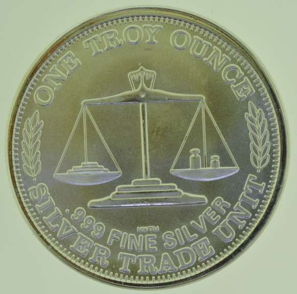Trade Unit 1 oz One Troy Ounce .999 Fine Silver US Coin