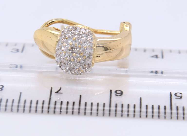 Dreamy Yellow Gold Pave Diamond Earrings