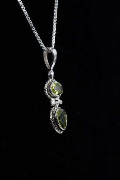 Sterling Silver Peridot Pendant