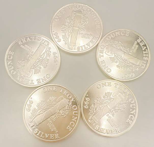 5x 1oz Silver Rounds