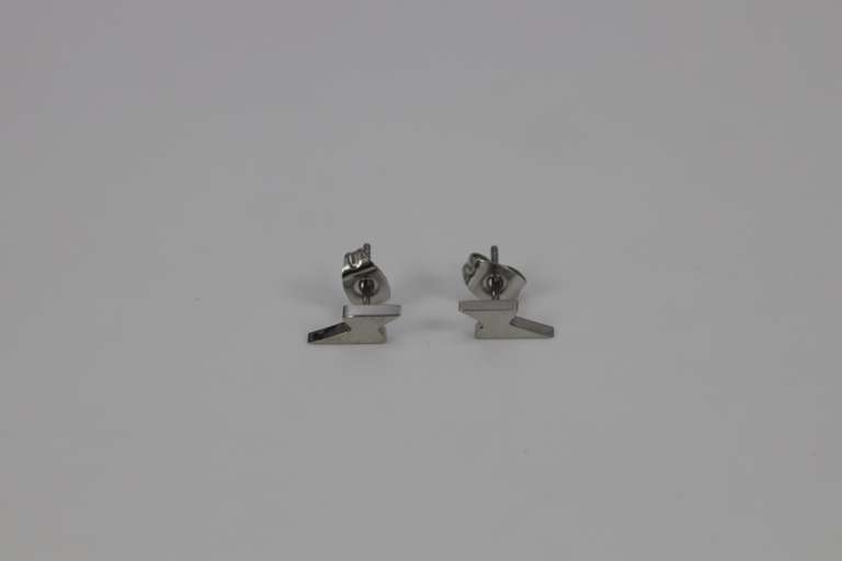 14 Pairs of Stainless Steel Lightning Bolt Earrings