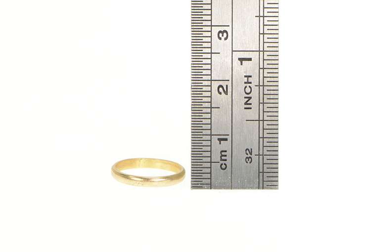 10K Yellow Gold 1.9mm Baby Band Childs Simple Retro Ring
