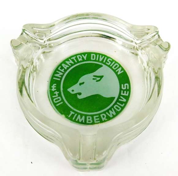Vintage Timberwolves 104th Infantry Ashtray