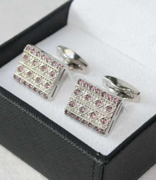 Handsome Pair Jeweled Style Cufflinks By Carelli