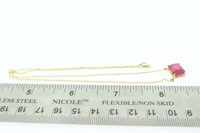 14kt Yellow Gold & Ruby Pendant Necklace