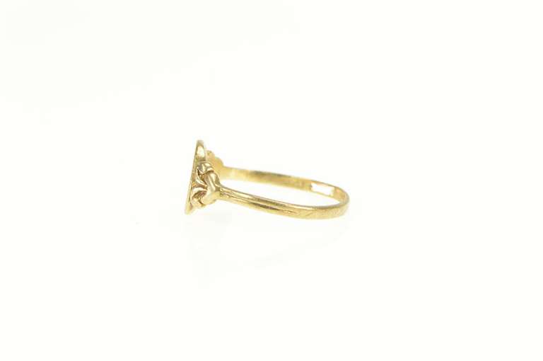 10K Yellow Gold Retro JF Monogram Initial Name Baby Child's Ring