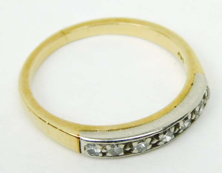 Antique 14K Diamond Band, Size 6.5