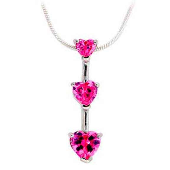 Created Pink Sapphire Pendant