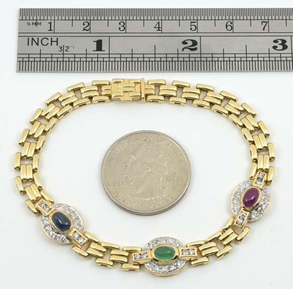 Pretty 14k Bracelet with Color