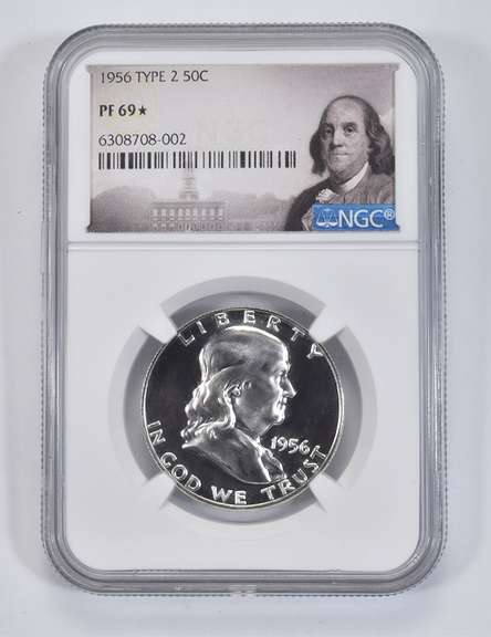 PF69* 1956 Franklin Half Dollar - Type 2 - Graded NGC