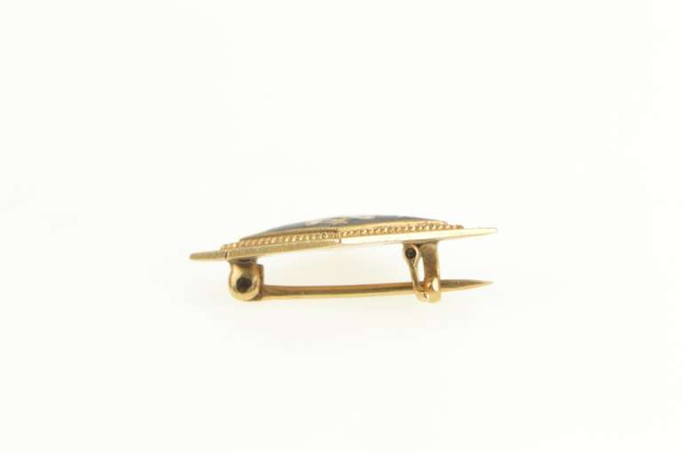 10K Yellow Gold Delta Kappa Epsilon Enamel Greek Lapel Pin/Brooch