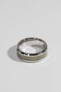 Men's Cobalt Shiny Grey Carbon Fiber Wedding Band Ring Size 10