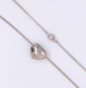 Vintage 925 Sterling Silver Heart Shaped Pendant on Chian