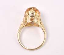 Captivating Large Citrine Ring in Yellow Gold