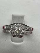 18K WHITE GOLD LADIES DIAMOND WEDDING SET