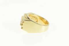 14K Yellow Gold 1.00 Ctw Squared Tiered Diamond Channel Ring