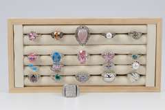 .925 Sterling Silver Curated Ring Set 20 RIng Lot Various Sizes & Styles
