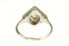 10K White Gold Art Deco 0.28 Ct Diamond Engagement Ring