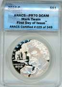 2016-P Mark Twain Proof Commemorative Silver Dollar in ANACS PR70DCAM First Day of Issue (#029/349)