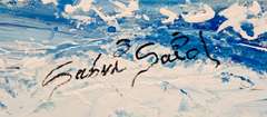 Sabri Said Original Acrylic on Canvas "Sailing" Sabri Said