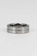 6mm Tungsten Carbide Shiny Grid Design Wedding Band Comfort Fit Ring Size 5
