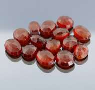 Gorgeous color! All natural 58.49ct Hessonite Garnet set