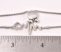 Sterling Silver Heartbeat Bracelet