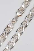 .925 Sterling Silver 13mm Anchor Chain 22 Inches