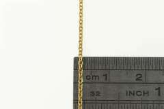 14K Yellow Gold 1.5mm Cable Chain Classic Simple Oval Link Necklace