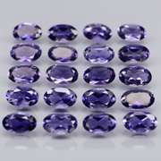 Stunning 4.08ct high luster blue violet Iolite set