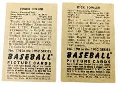 2 Bowman 1952 Baseball Cards