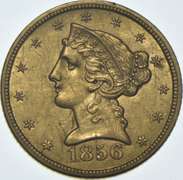 1856-S $5 Liberty Head Gold Half Eagle