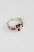 Sterling Silver Natural Garnet Gemstone Ring