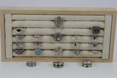 .925 Sterling Silver Ring Assortment Various Sizes & Styles (20 Ring Lot)