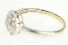 10K White Gold 0.25 Ctw Diamond Cluster Promise Engagement Ring