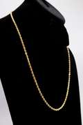 14K Yellow Gold 2.8mm Solid Rope Chain 22 Inch