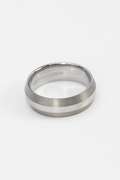 8mm Tungsten Carbide Silver Tone Thick Stripe Wedding Band Comfort Fit Ring Size 12.5