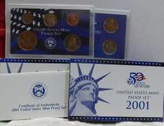 2 Sets: 2001 PROOF Sets  NOTE: The US Mint is now charging $32 ea for current non-Silver Proof Sets.