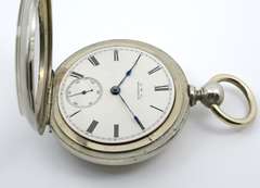 Exceptional 1880 Waltham Coin Silver Pocket Watch
