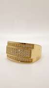 Men's 14kt Solid Yellow Gold & CZ Ring